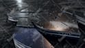create 3d metal rain logo intro