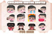 draw cute chibi twitch emotes and sub budges for vtuber