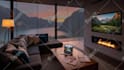 create natural sound relaxing rain video with a cozy room
