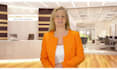 create your british spokesperson video in a branded office