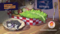 create looped animated background with cartoon style