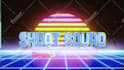 make vhs 80s retro, neon style 3d chrome, synthwave logo intro video