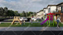 visualize apartment buildings, exterior 3d rendering
