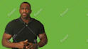 record an male spokesperson video with a green screen