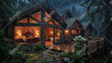 create cozy ambient relaxing rain video for youtube channel
