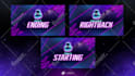 design animated starting soon, offline screen for twitch youtube kick