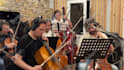record live strings section in professional studio