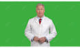 create medical spokesperson video in lab coat or scrubs