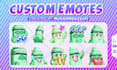 draw twitch emotes, sub badges, animated emotes, chibi emotes, vtuber for stream