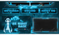do animated twitch stream overlay, kick, twitch logo, panels, screens, alerts
