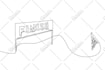 do unique single continue, one line art and animation