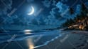 do relaxing beach cafe video, loop animation and ocean waves