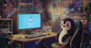 create lofi loop animation for streamer starting soon, brb, offline etc
