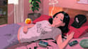 create lofi loop animation illustration and animated gif