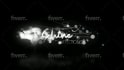 create energetic particle logo and text intro animation