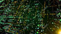 create hi tech animation, logo reveal from digital particles