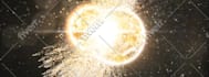 make epic planets collision logo reveal animation