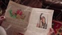 make santa claus reading newspaper christmas greeting video