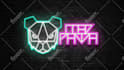 do 4k neon sign loop animation, logo intro