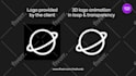 make transparent 3d GIF for discord pfp, twitch pfp, logo animation