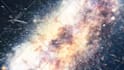 make cinematic galaxy eye logo reveal intro