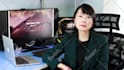 make a chinese female spokesperson video in real office background