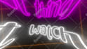 create animated neon typography lyrics video