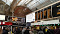 add anything inside a london train station billboard video