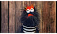 create a fun video with a blue hairy monster puppet