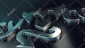 make this 3d metallic silver logo animation