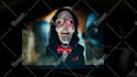 record a voice over message as jigsaw the serial killer