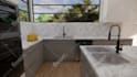 design 3d kitchen interior and custom closet rendering