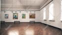 create  slideshow video with realistic 3d art gallery