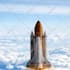 make space shuttle flying over earth animation