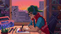 create looped animation for lo fi music video or twitch stream