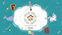 create kids colorful unicorn intro outro
