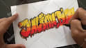 hand draw your brand, and name in graffiti time lapse video