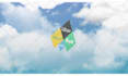 do jet plane fly through sky clouds logo reveal intro opener