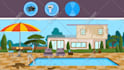 make pool cleaning or maintenance service 2d explainer video