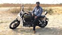 be your spokesperson sitting on harley davidson motorcycle