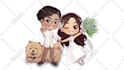animate wedding monogram titles
