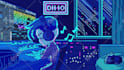 create pixel art animation lofi style in loop