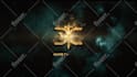 create smoking gold particles animation for logo or text