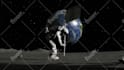 create 4 astronaut lands on the moon logo reveal