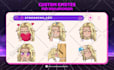 draw twitch emotes, animated emotes, sub badges for vtuber, discord and stream