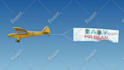 place your  logo on a 3d flying business jet  yacht helicopte