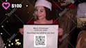 write a christmas custom message with a pretty woman