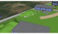 3d design of solar panel project at google map location