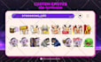 create custom twitch emotes, animated emotes, discord emoji for streaming