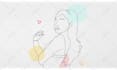 draw line art portrait  with animation
